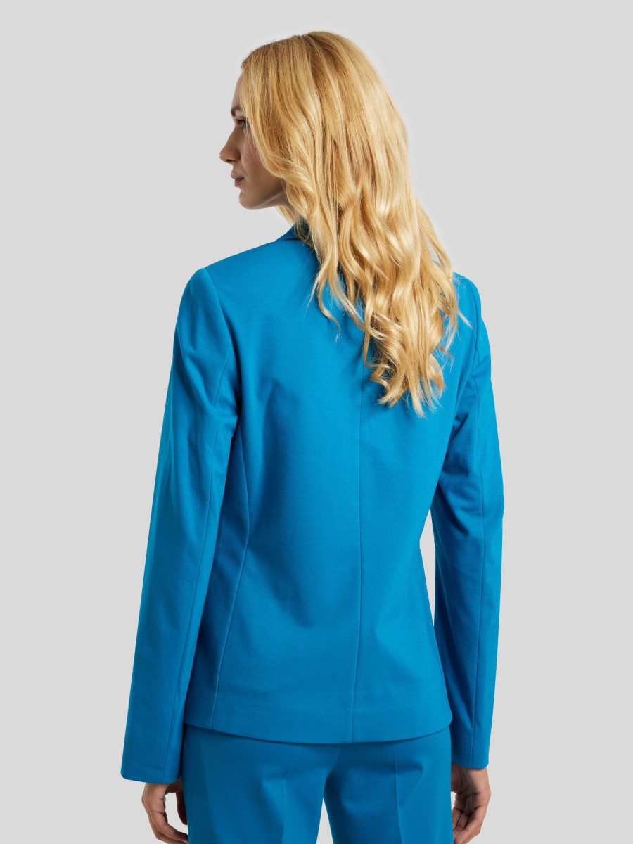 Frauen Luisa Cerano Blazer | Blazer Aus Punto-Milano Mittelblau