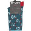 Frauen Dilly Socks Wasche & Loungewear | Socken Blossom Honeycombs Petrol