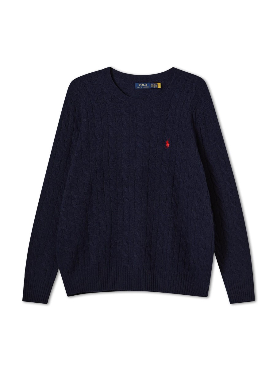 Manner Polo Ralph Lauren Pullover & Strickjacken | Strickpullover Marine