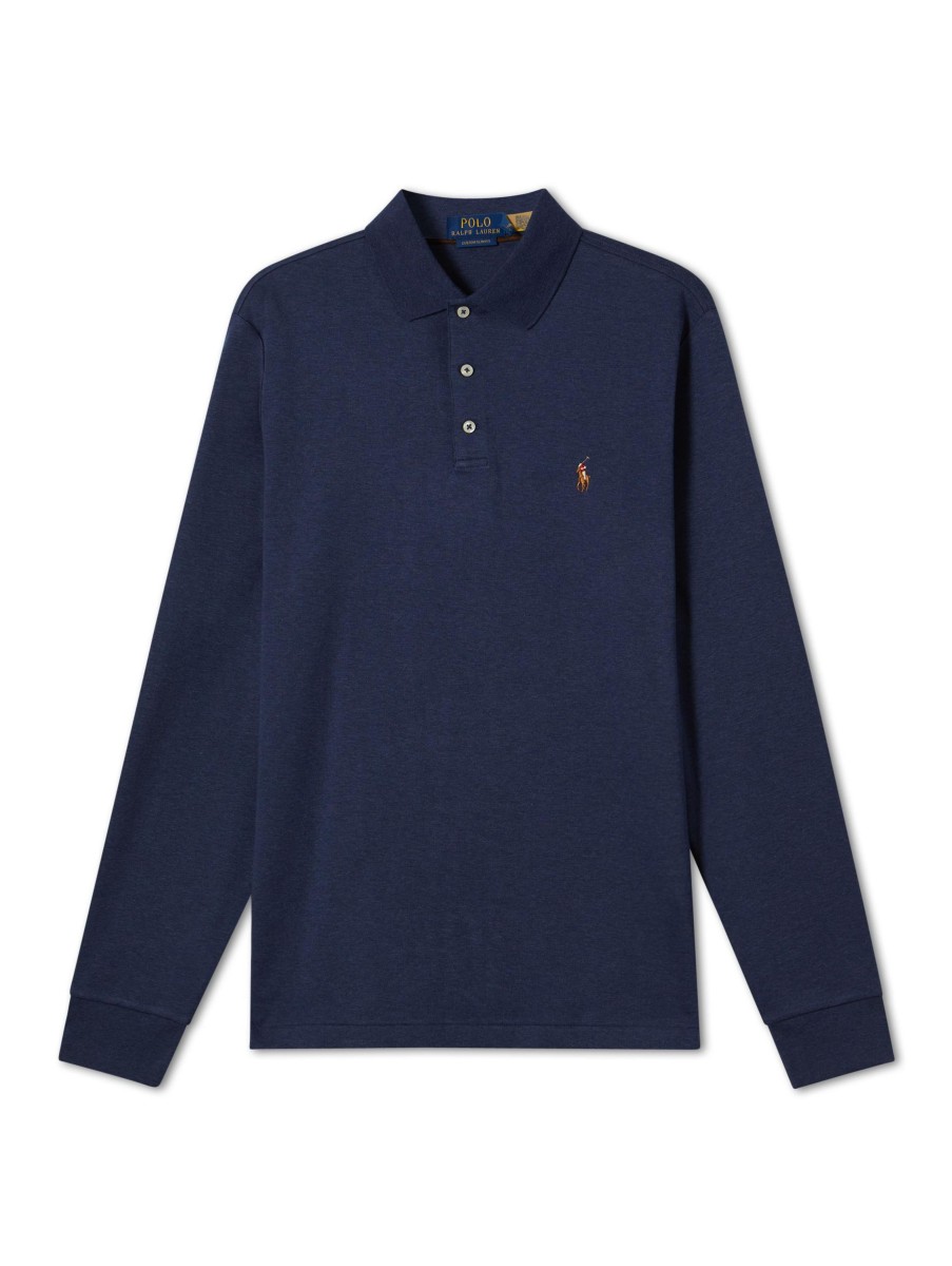 Manner Polo Ralph Lauren Men Polo-Shirts | Polo-Shirt Im Costum Slim Fit Marine