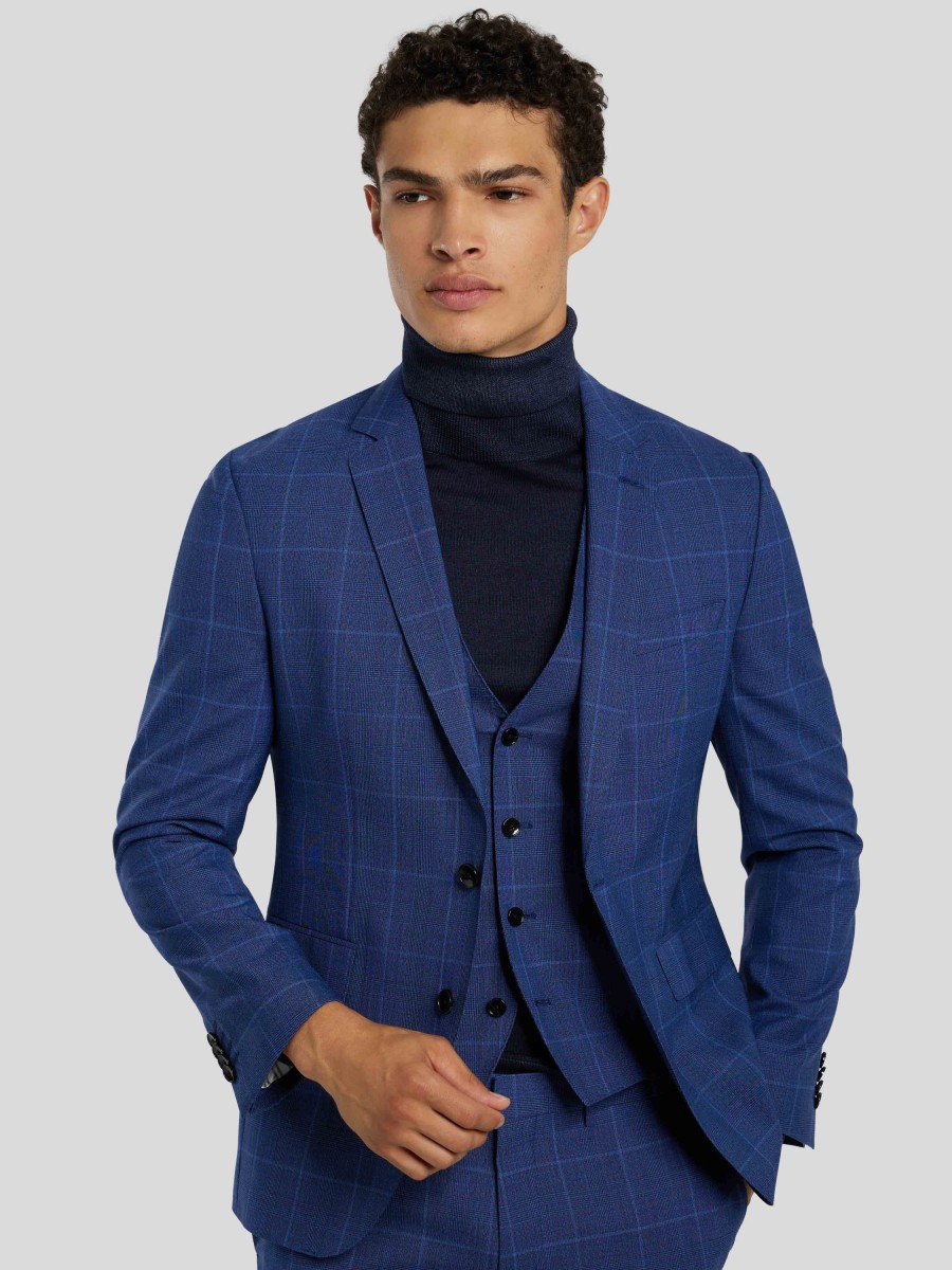 Manner BOSS Men Anzuge | Anzug 3-Teilig Im Extra Slim Fit Indigo