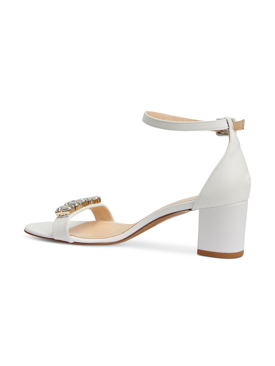 Frauen Piq your dress Sandalen & Sandaletten | Riemchen-Sandaletten Weiss