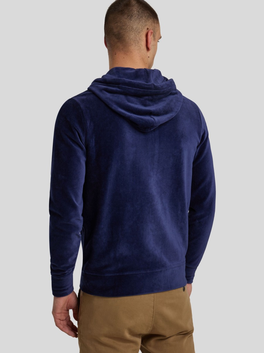 Manner Polo Ralph Lauren Men Hoodies & Sweatshirts | Sweatjacke Aus Ripp-Samt Marine