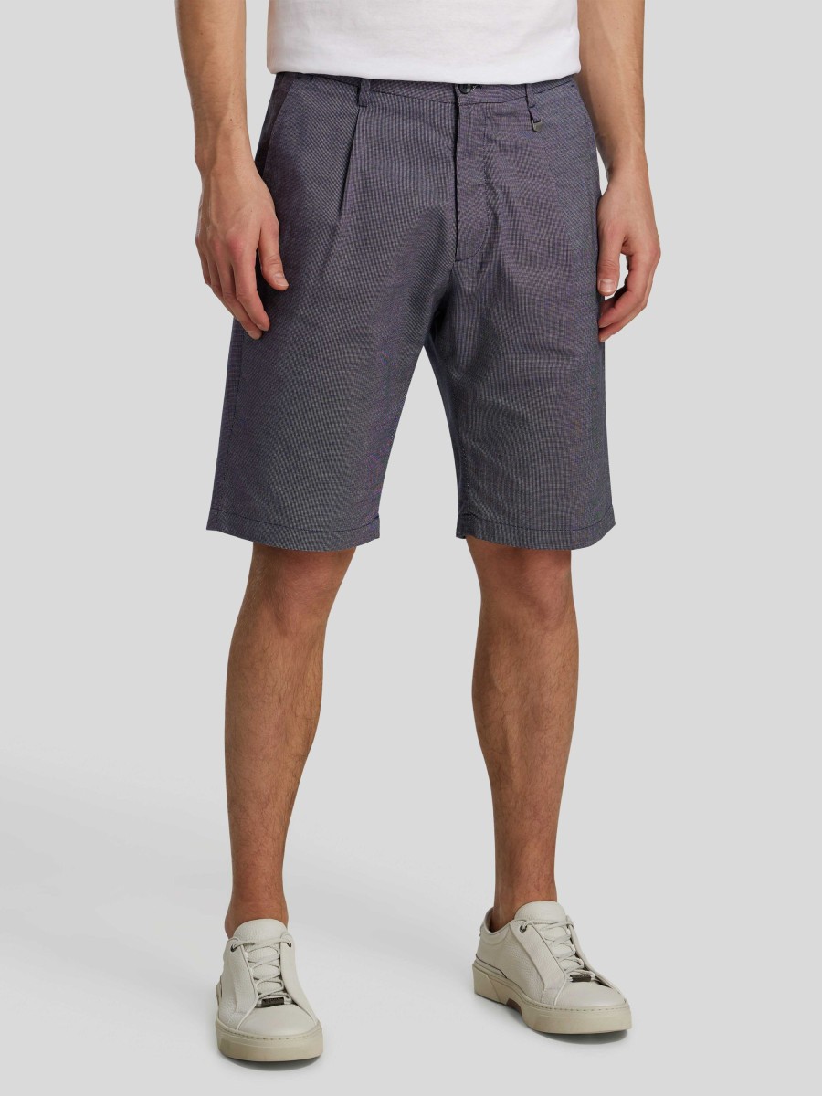 Manner Antony Morato Shorts | Bermuda Mit Mikro Muster Gustaf Marine