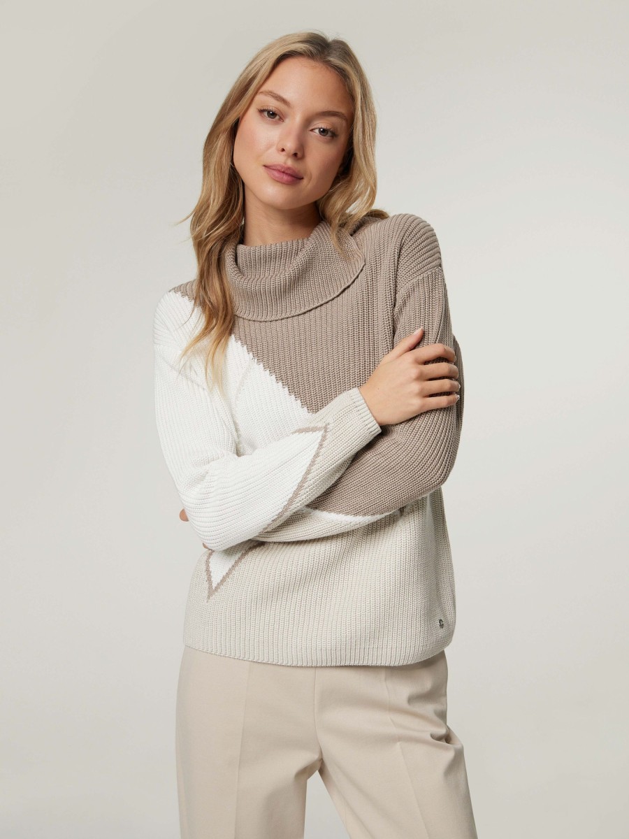 Frauen Monari Pullover & Strick | Strickpullover Beige