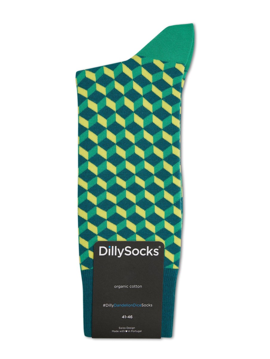 Manner Dilly Socks Wasche & Loungewear | Socken Dandelion Dice Gelb