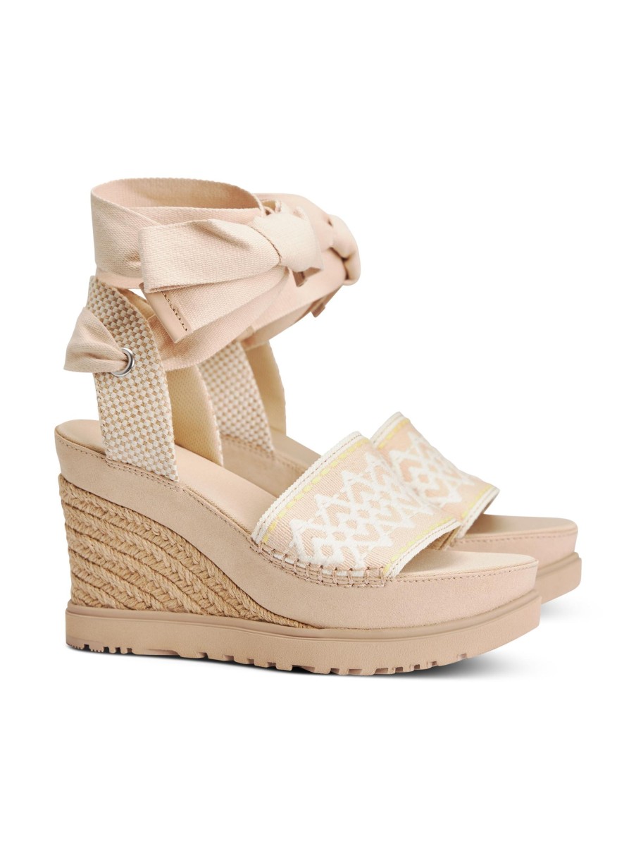 Frauen Ugg Sandalen & Sandaletten | Wedges Ecru