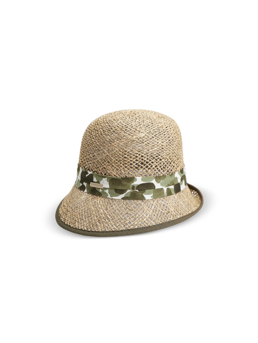 Frauen Seeberger Hute & Mutzen | Cloche Mit Band Khaki