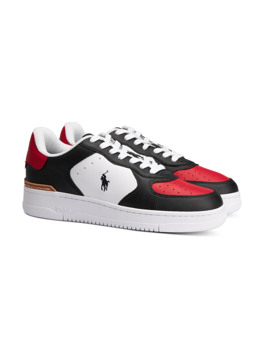 Manner Polo Ralph Lauren Men Sneakers | Sneaker Mit Logo Schwarz