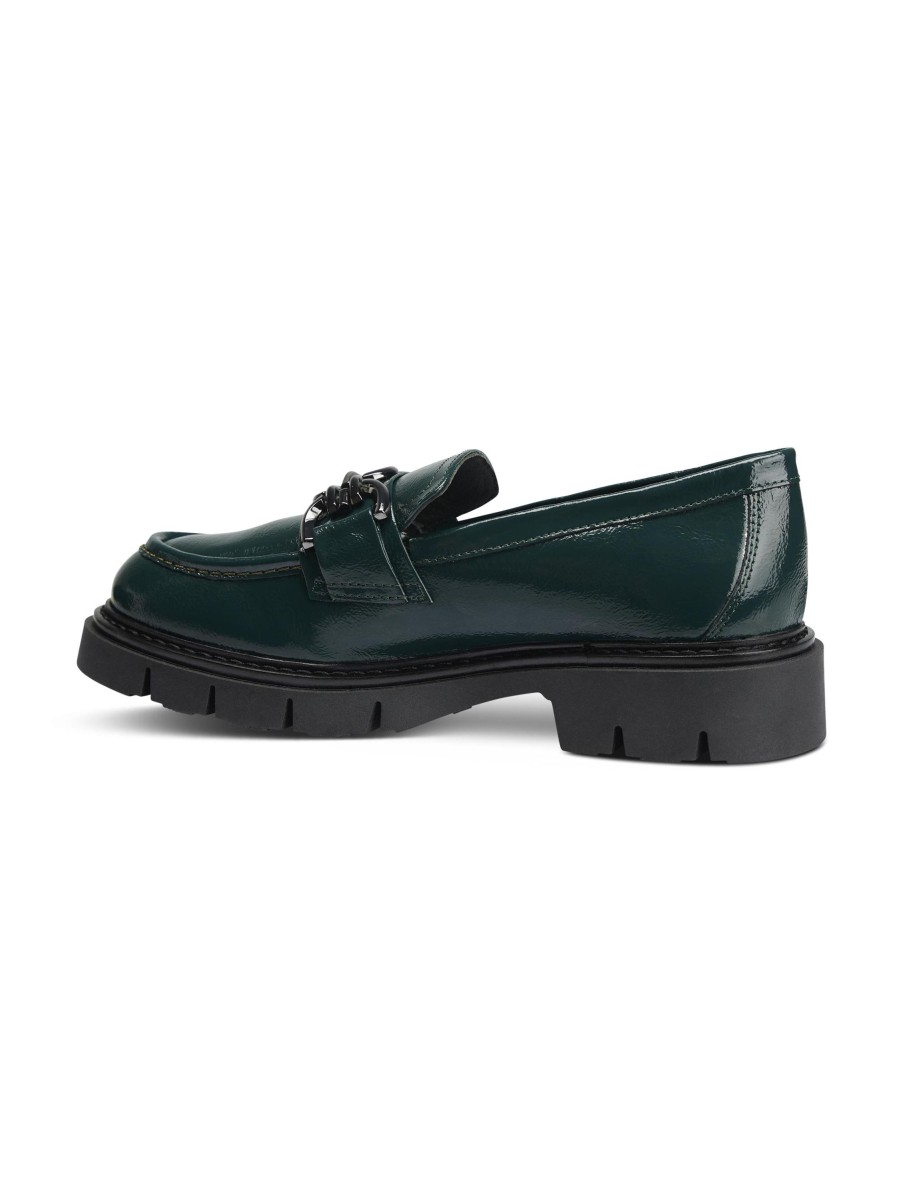 Frauen Pedro Miralles Halbschuhe | Loafer Aus Lackleder Petrol