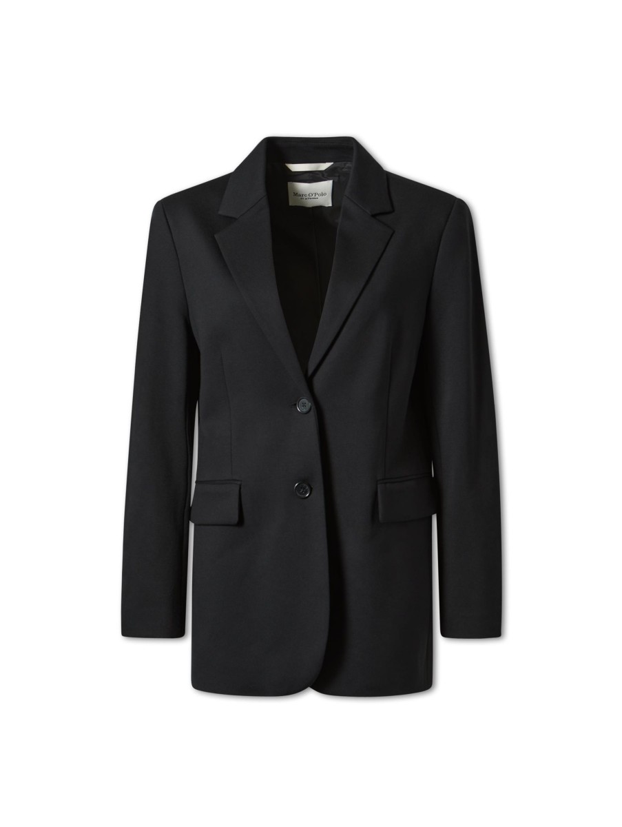 Frauen Marc O Blazer | Long-Blazer Aus Jersey Schwarz