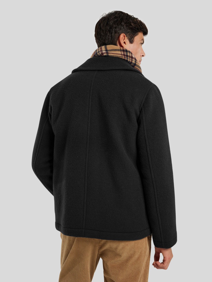 Manner Marc O Jacken | Cabanjacke Aus Wolle Schwarz