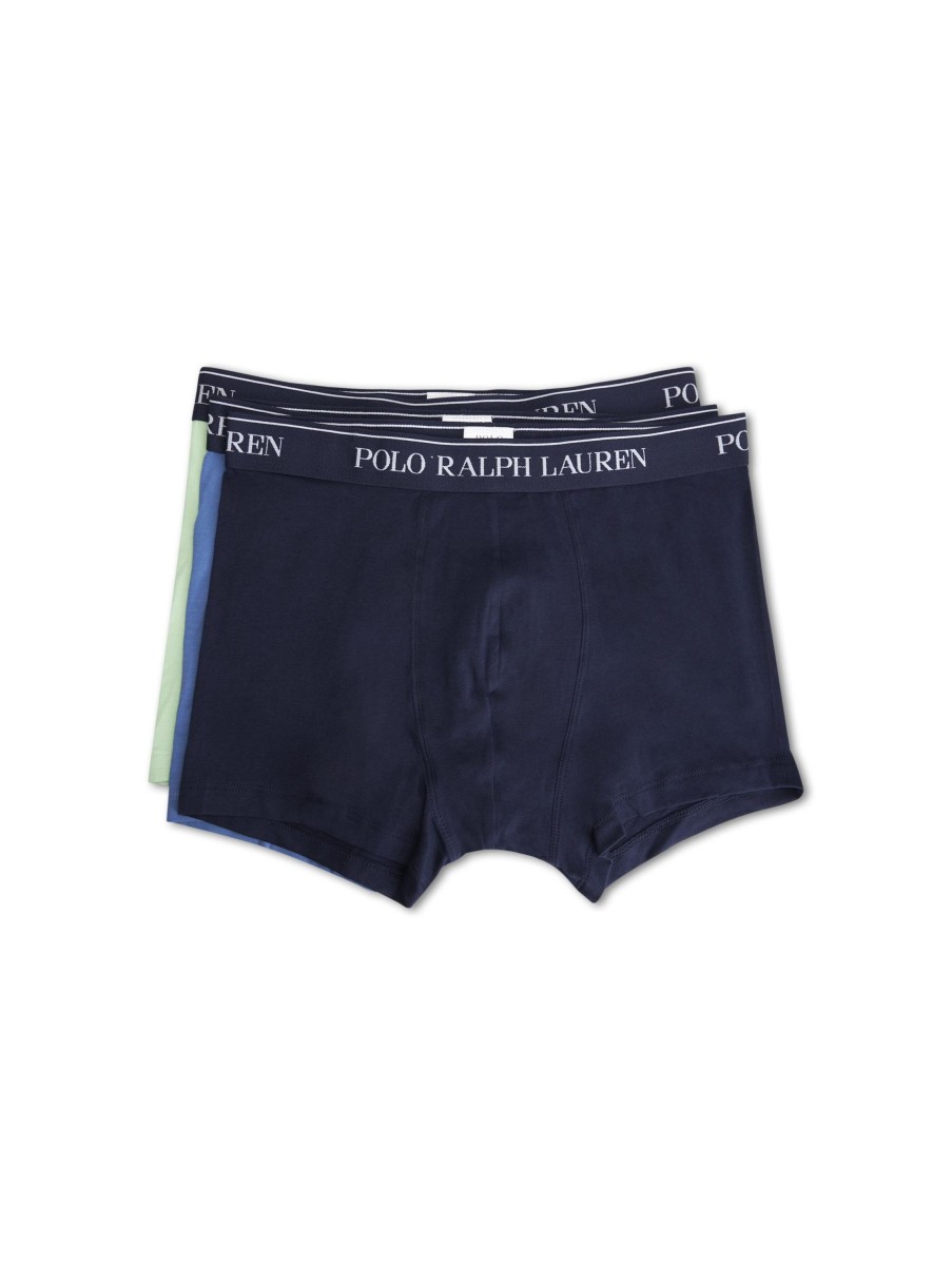 Manner Polo Ralph Lauren Men Wasche & Loungewear | Boxershorts Im 3Er Set Mittelblau