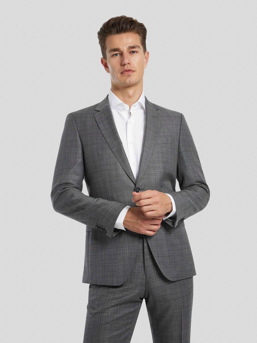 Manner BOSS Men Anzuge | Anzug 2-Teilig Im Slim Fit Huge Grau