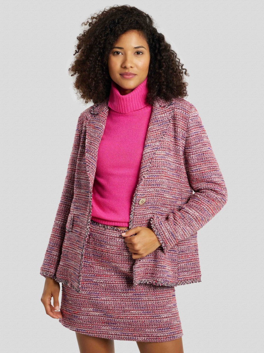 Frauen iBlues Anzuge | Tweedblazer Kuban Pink