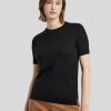 Frauen BOSS Women T-Shirts & Shirts | Shirt Aus Feinstrick Falyssiasi Schwarz