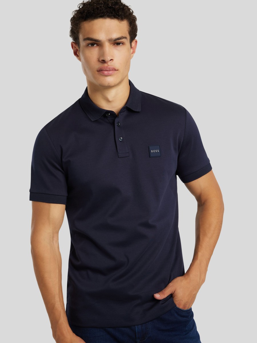 Manner BOSS Men Polo-Shirts | Polo-Shirt Parlay Marine