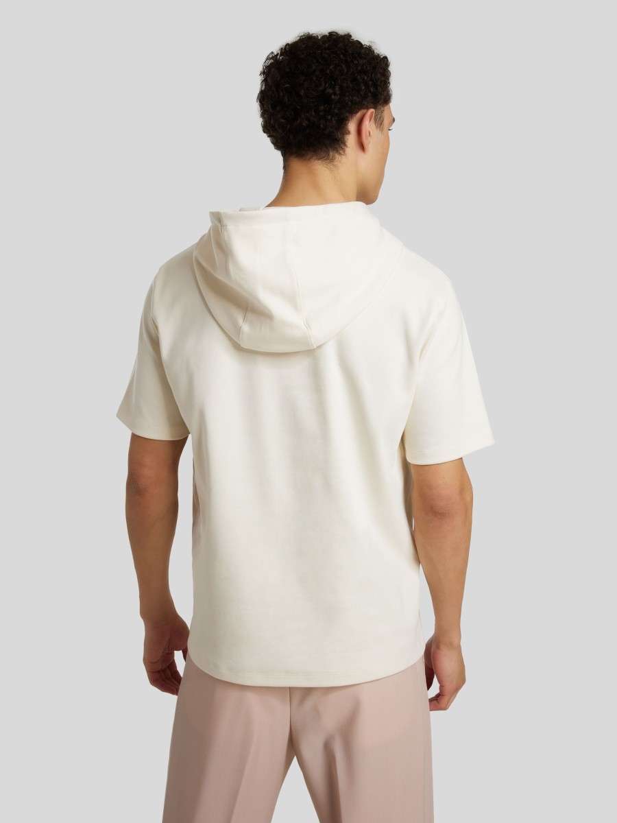 Manner Hugo Sportswear Hoodies & Sweatshirts | Sweatshirt Mit Kurzen Armeln Ecru