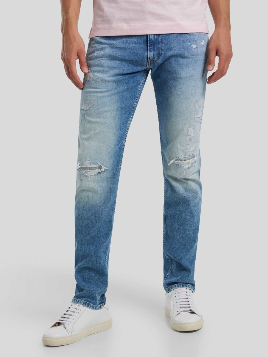 Manner Replay Jeans | Jeans Im Slim Fit Anbass Destroyed